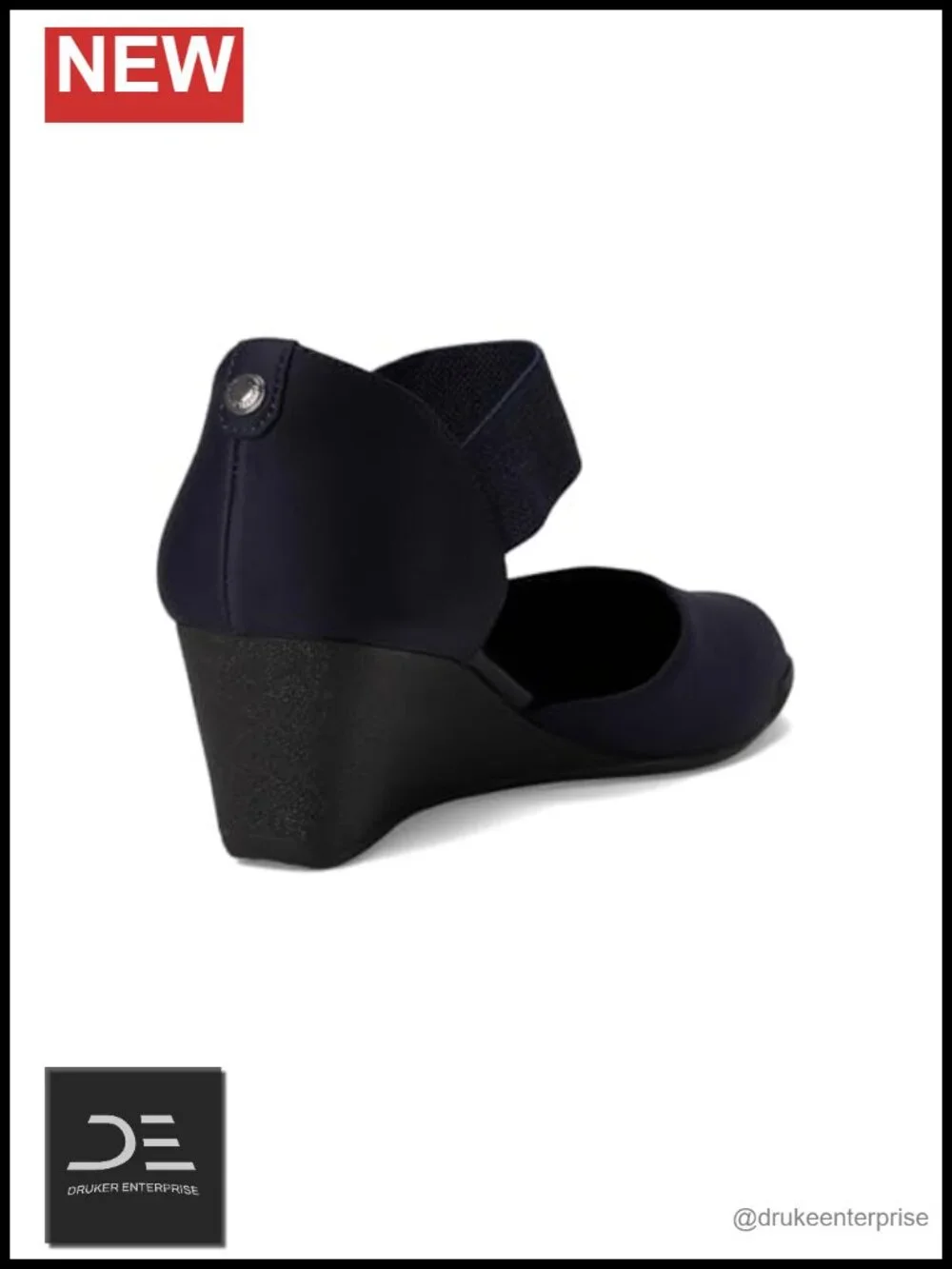 Anne Klein Women's Tiffany Wedge Sandals Stretch Fabric Pull-On Comfort